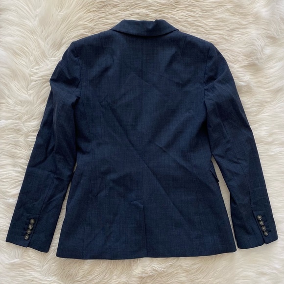 Banana Republic Navy Blue Wool Single Button Single Breasted Blazer Jacket - Picture 5 of 8